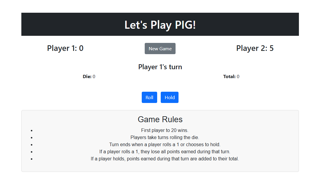 Pass the Pigs